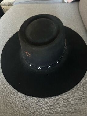 Charlie horse Black Wide-Brim Felt Star-Accent cowboy Hat